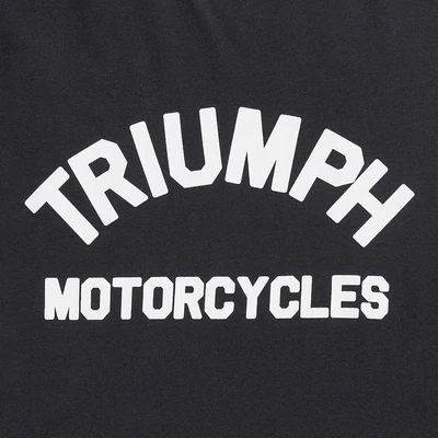 Triumph Burnham Arch Logo Jet Black Crewneck Tee Shirt - MTSS20010