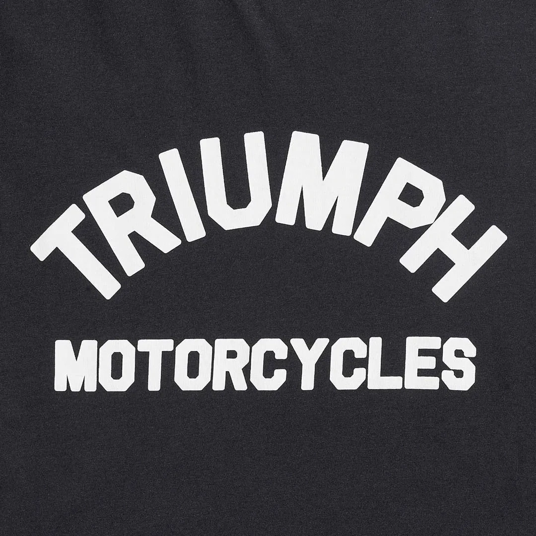 Triumph Burnham Arch Logo Jet Black Crewneck Tee Shirt - MTSS20010