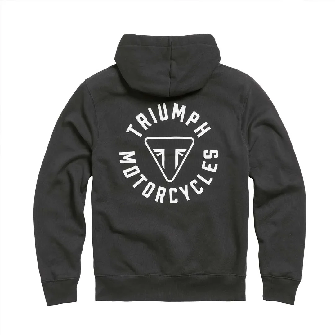 Triumph Digby Full Zip Black Sweatshirt Hoodie - MSWS21015
