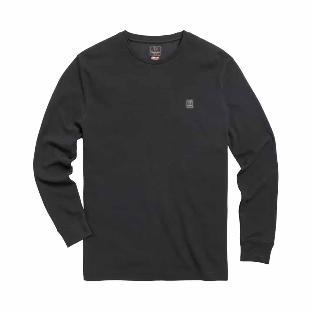 Triumph Dean Long Sleeve Black Waffle Tee Shirt - MTLS21012