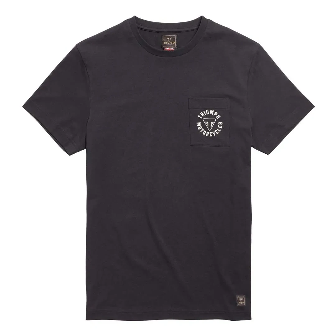 Triumph Newlyn Black Pocket Tee - MTSS21028