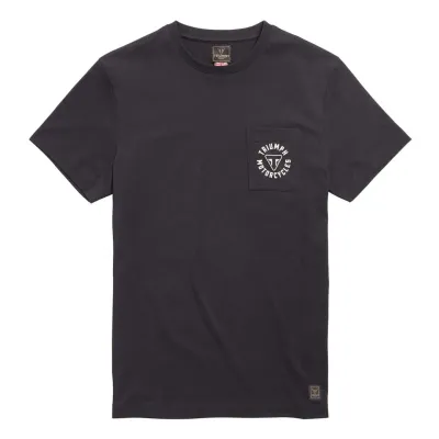 Triumph Newlyn Black Pocket Tee - MTSS21028
