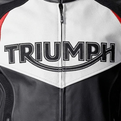 Triumph Triple Sport Leather Motorcycle Jacket - MLES2202