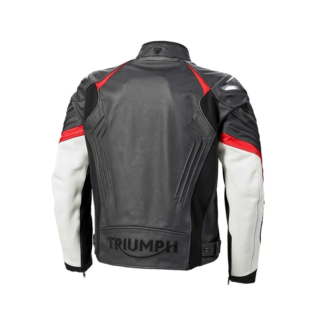 Triumph Triple Sport Leather Motorcycle Jacket - MLES2202