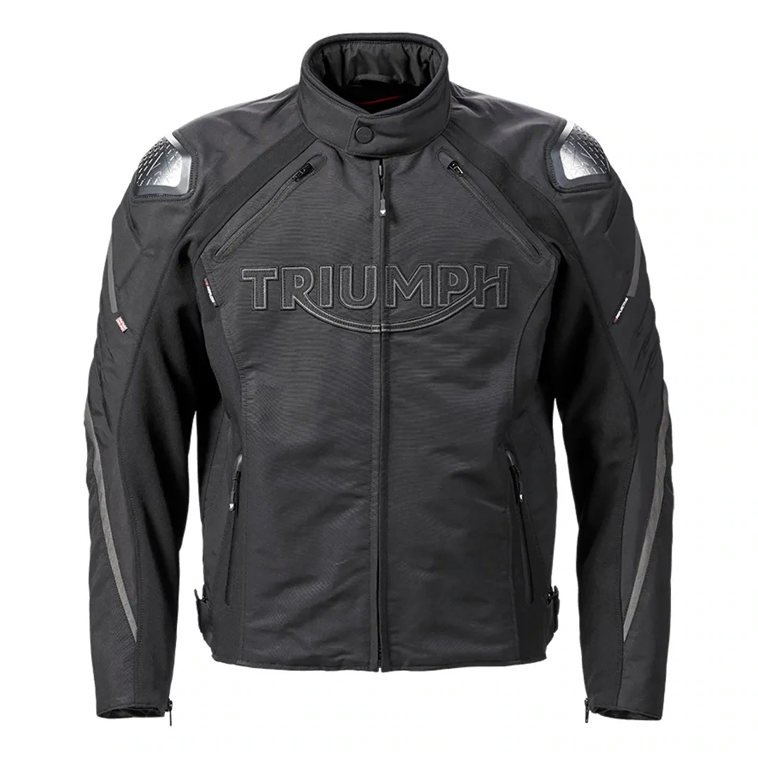 Triumph Triple Sports TriTech Armored Black Motorcycle Jacket - MTES2206