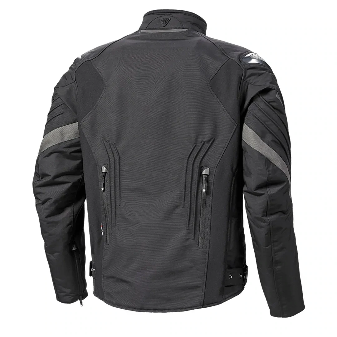 Triumph Triple Sports TriTech Armored Black Motorcycle Jacket - MTES2206