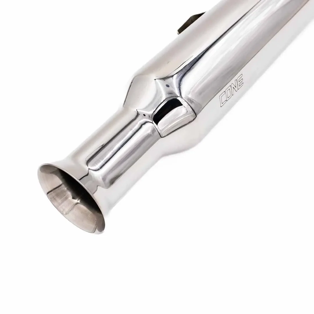 Triumph Bobber Polished Martini Competition Cone Exhaust - MC-CN-BBM-P