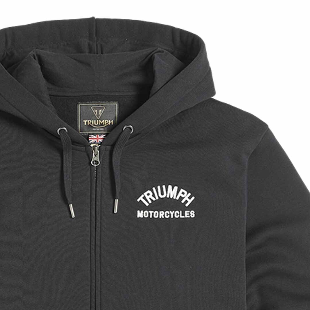 Triumph Dolan Black Full Zip Fleece Hoodie - MSWS2342