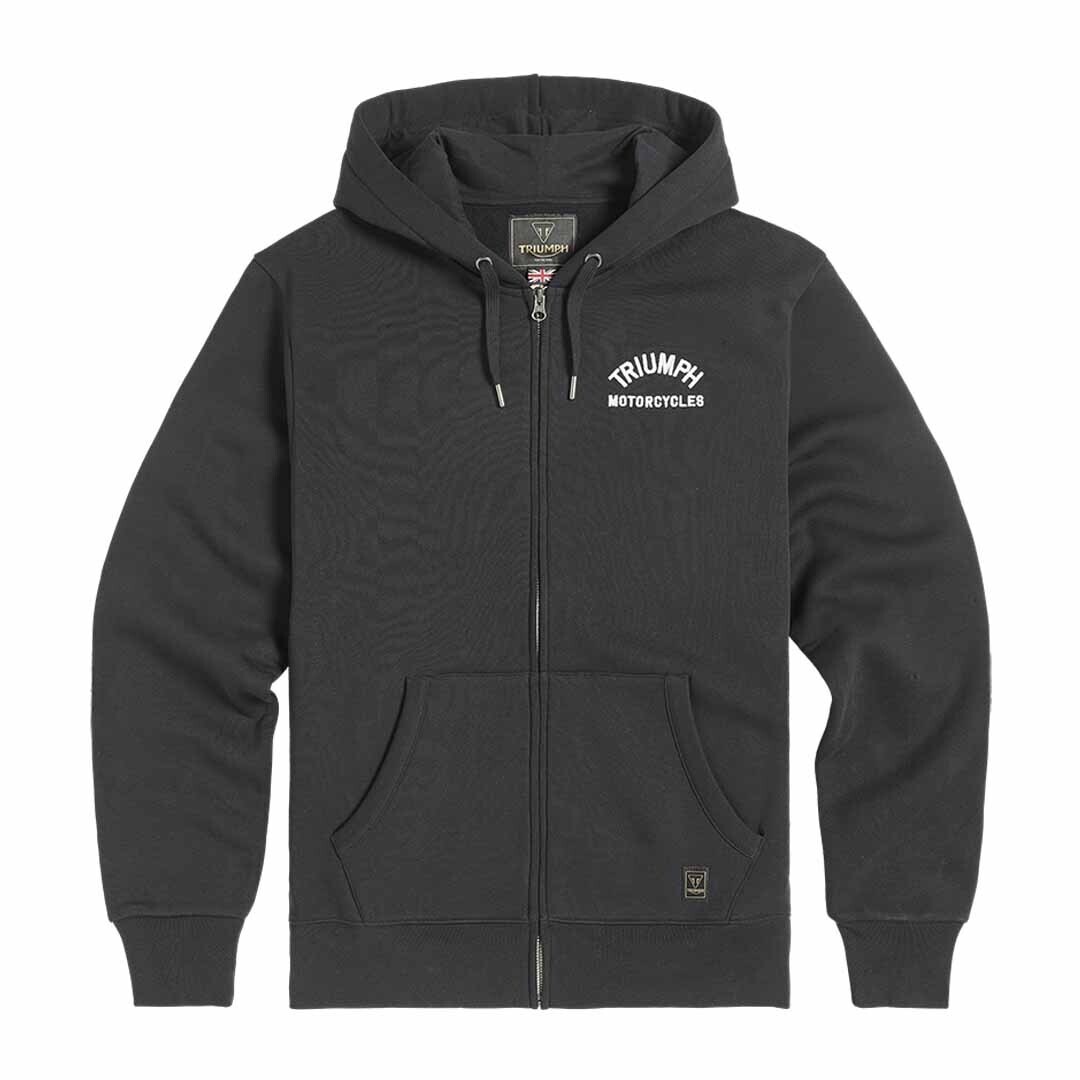 Triumph Dolan Black Full Zip Fleece Hoodie - MSWS2342