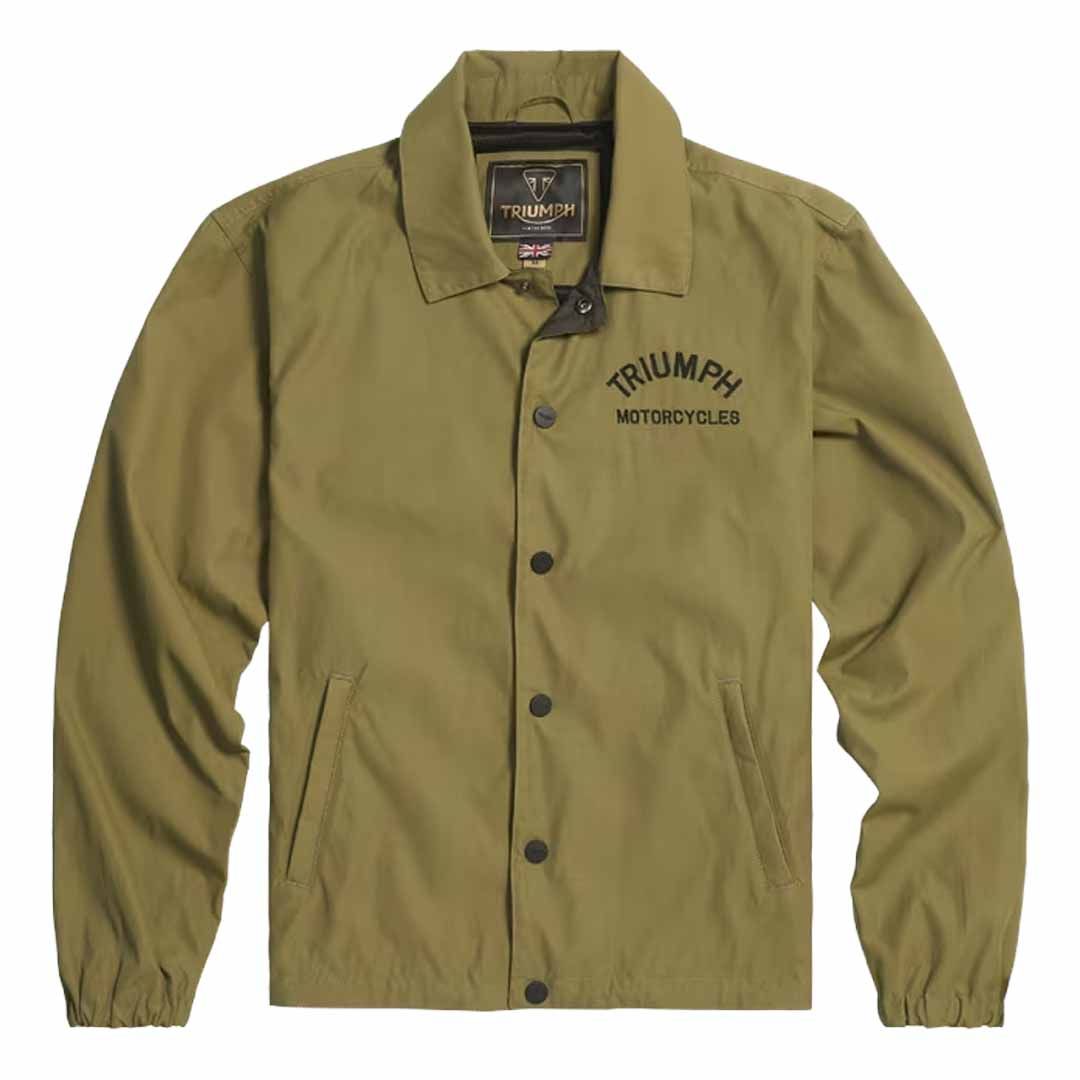 Front Triumph Carter Coach Khaki Green Softshell Jacket - MTES24007