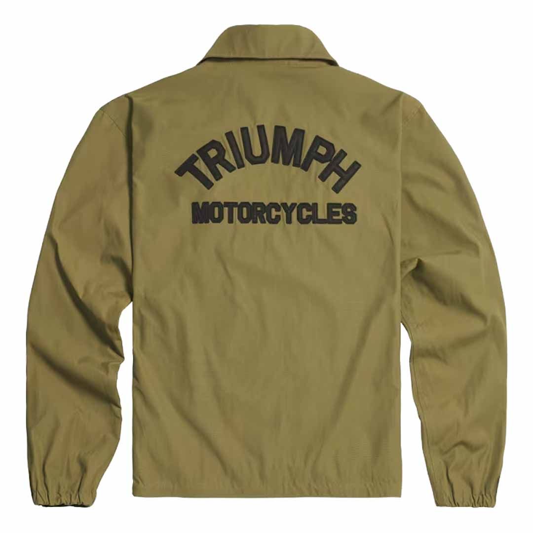 Back of Triumph Carter Coach Khaki Green Softshell Jacket - MTES24007