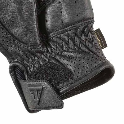 Triumph Dalton Black Leather Motorcycle Gloves - MGVS24402
