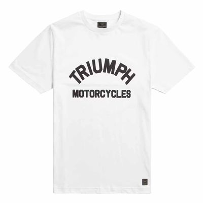 Triumph Burnham White Crew Neck Tee Shirt - MTSS20008 Triumph Burnham White Crew Neck Tee Shirt - MTSS20008