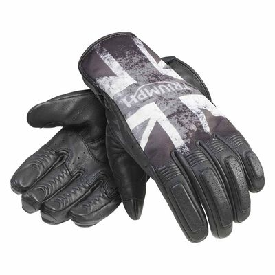Triumph Jack Black Union Flag Motorcycle Glove - MGVS25504 Triumph Jack Black Union Flag Motorcycle Glove - MGVS25504