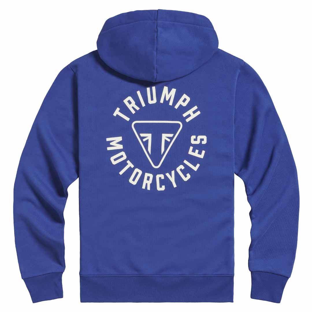 Triumph Digby Full Zip Blue Bone Sweatshirt Hoodie - MSWS25138