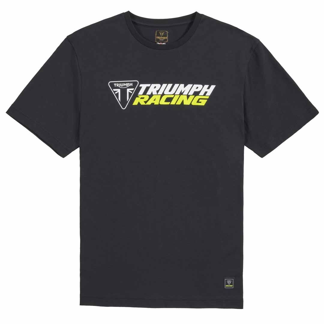 Triumph Racing Black Crew Neck Tee Shirt - MTSS25117