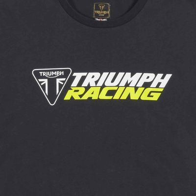 Triumph Racing Black Crew Neck Tee Shirt - MTSS25117
