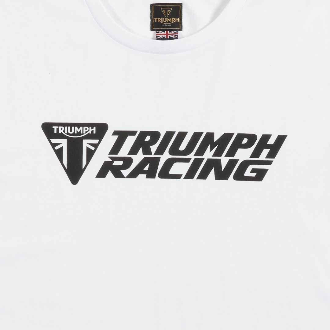 Triumph Racing White Crew Neck Tee Shirt - MTSS25118