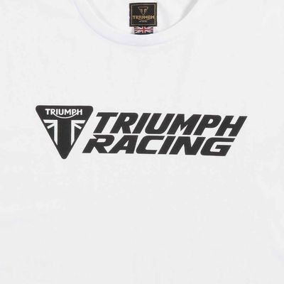 Triumph Racing White Crew Neck Tee Shirt - MTSS25118