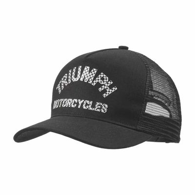 Triumph Checkerboard Black Trucker Hat - MCAS25210