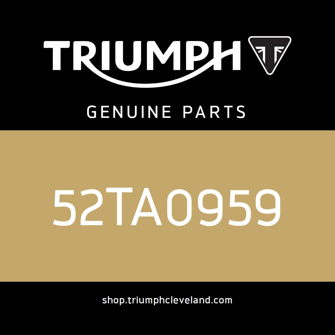 Triumph OEM Side Cover, Rear, RH Aluminium Silver, With Decal - 52TA0959