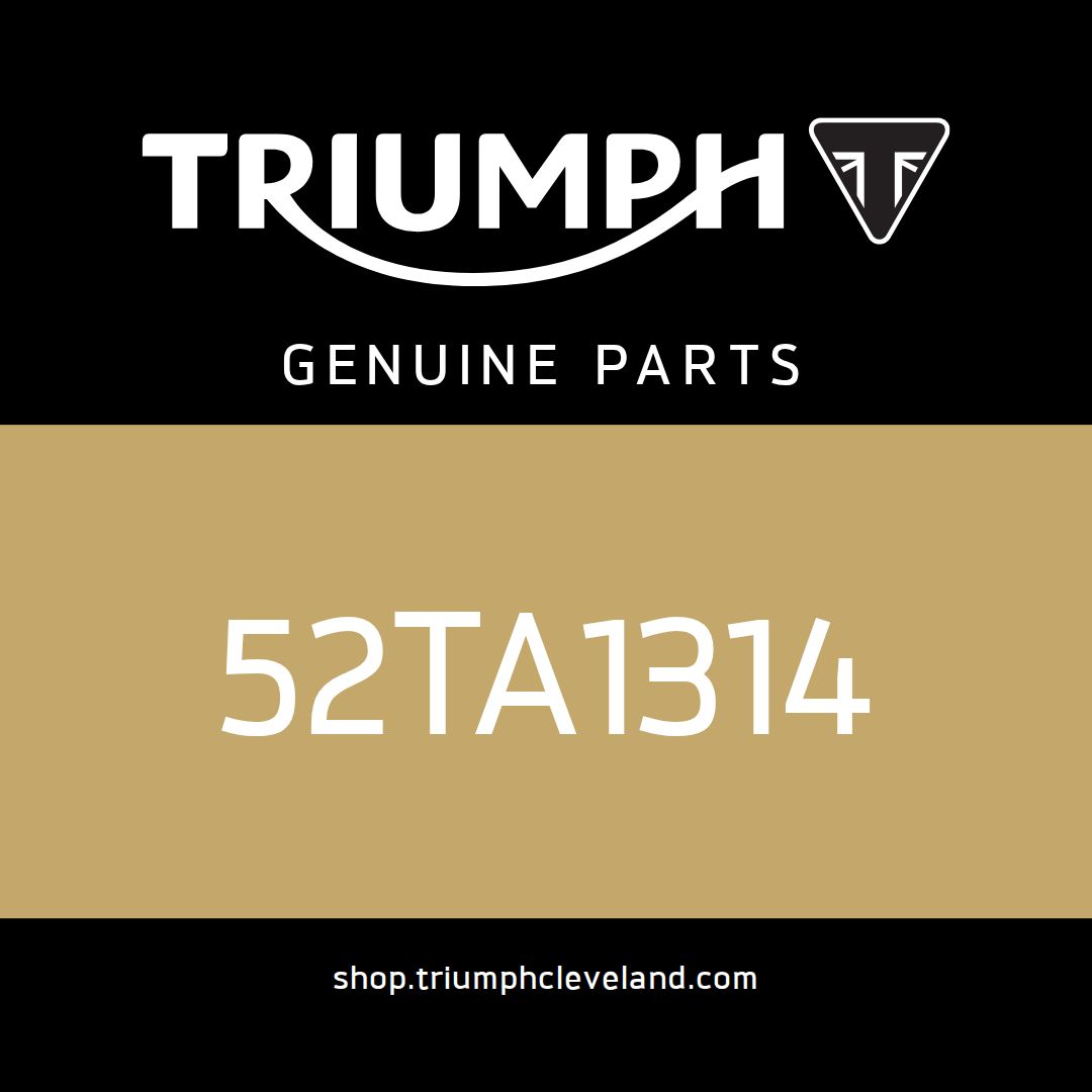 Triumph OEM Windshield, Phantom Black, Racing Yellow Decal - 52TA1314