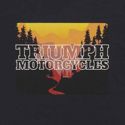 Triumph Road Trip Sunset Black Comfort Tee - MTSS26235