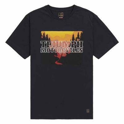 Triumph Road Trip Sunset Black Comfort Tee - MTSS26235