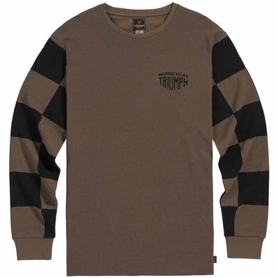 Triumph Harker Checkerboard Iron Long Sleeve Tee - MTLS26241 Triumph Harker Checkerboard Iron Long Sleeve Tee - MTLS26241