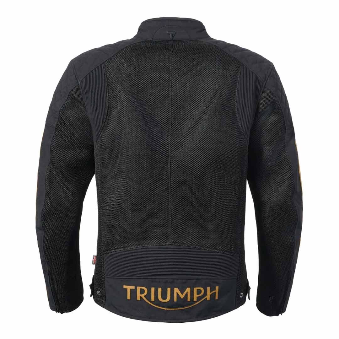 Triumph Braddan Gold Retro Mesh Motorcycle Jacket - MTES25302