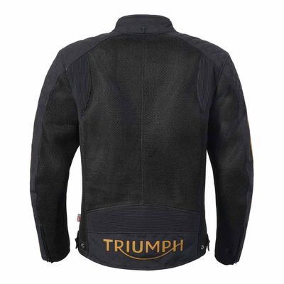 Triumph Braddan Gold Retro Mesh Motorcycle Jacket - MTES25302