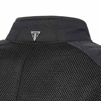 Triumph Braddan Black Retro Mesh Motorcycle Jacket - MTES25301
