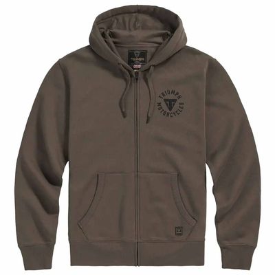 Triumph Digby Full Zip Iron Black Sweatshirt Hoodie - MSWS26101