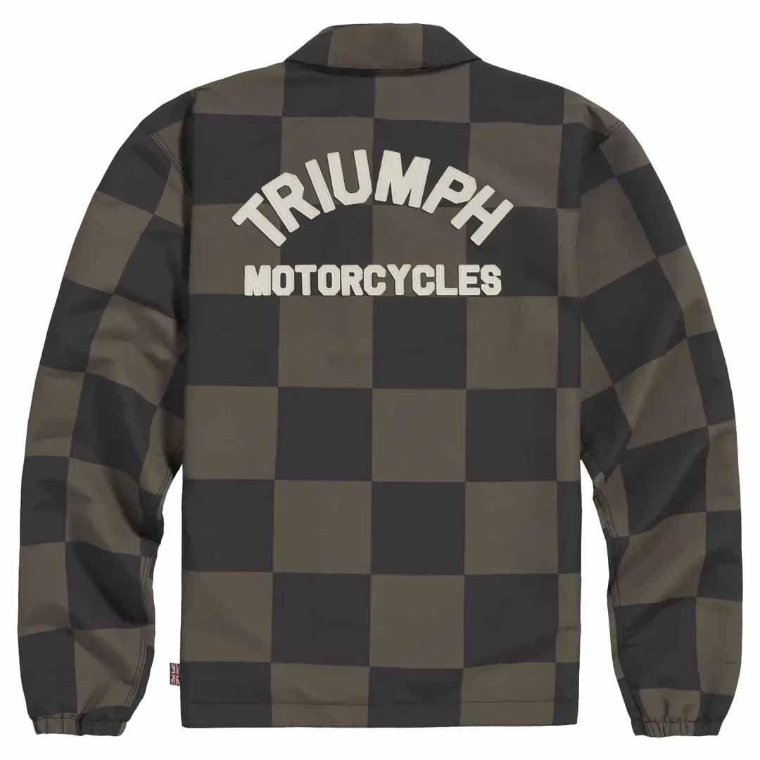 Triumph Carter Coach Iron Black Checkerboard Softshell Jacket - MTES26400
