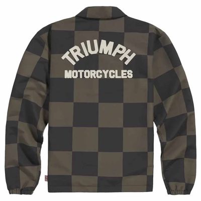 Triumph Carter Coach Iron Black Checkerboard Softshell Jacket - MTES26400