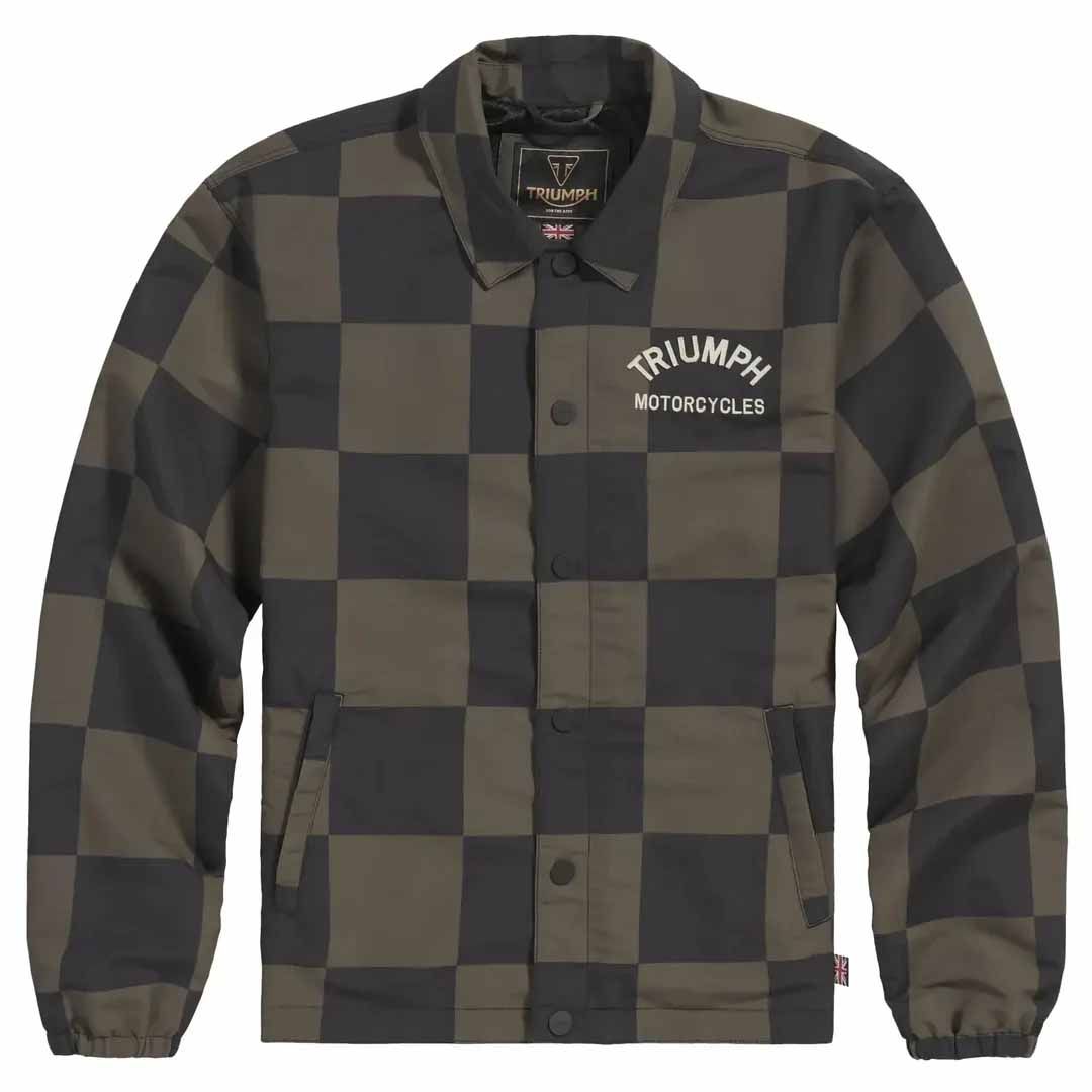 Triumph Carter Coach Iron Black Checkerboard Softshell Jacket - MTES26400