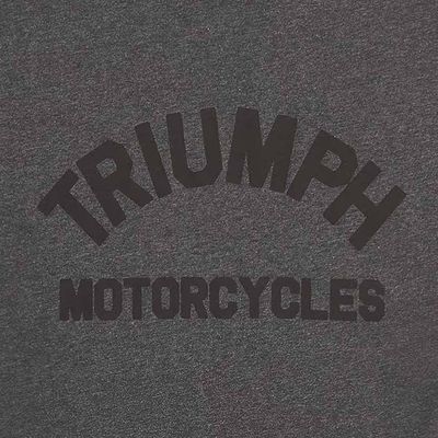 Triumph Burnham Black Marl Arch Logo Black Crewneck Tee Shirt - MTSS24106