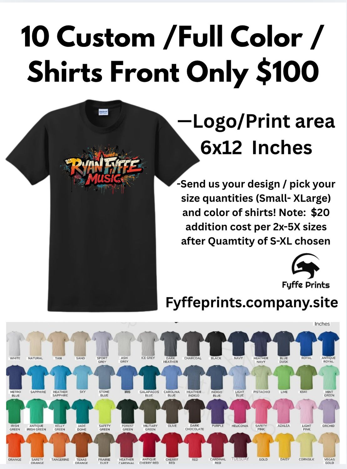 10 T-Shirts For $100 Special