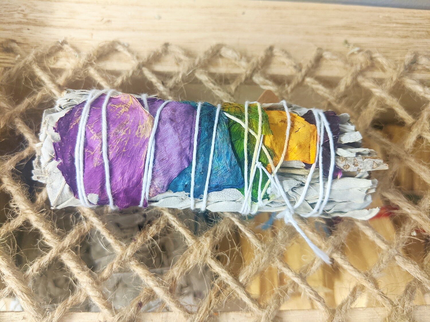 Floral Chakra Rose Petal White Sage Bundle