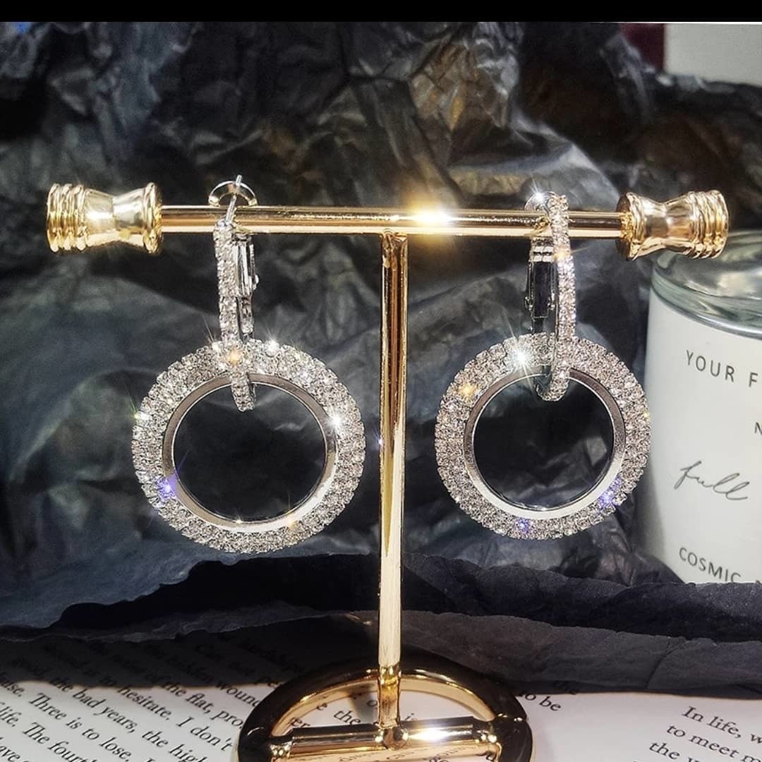 Diamond encrusted ear rings