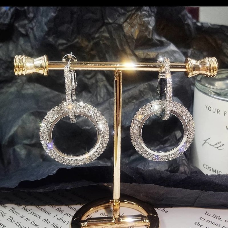 Diamond encrusted ear rings