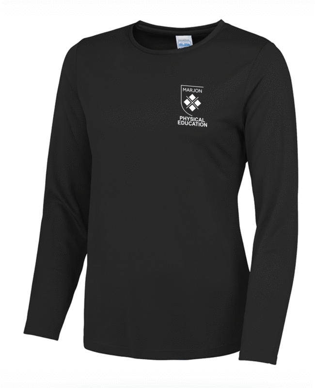 Physical Education Ladies Long Sleeved T-Shirt Black