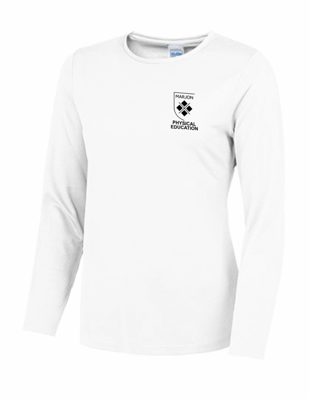 Physical Education Ladies Long Sleeved T-Shirt White