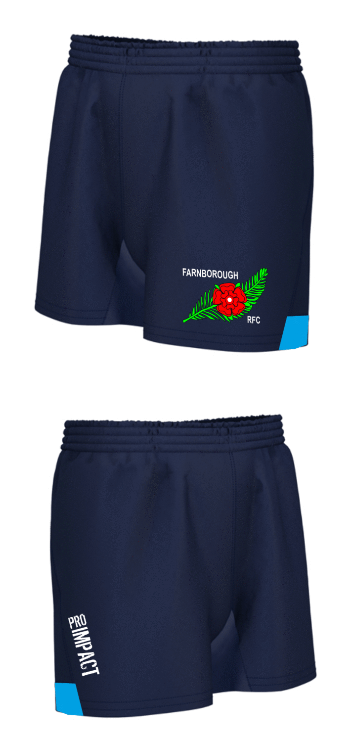 Rugby Short with Crest adult sizes
