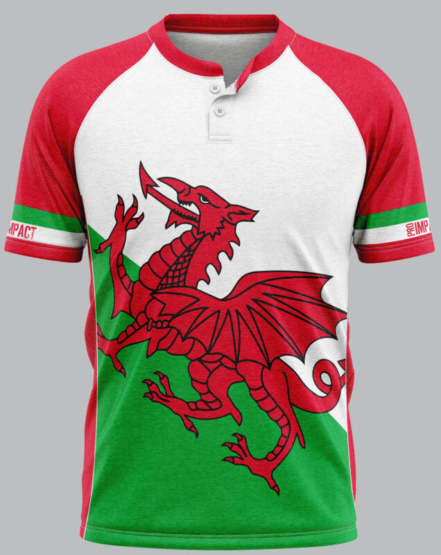 Wales Flag Supporters Rugby Jersey
