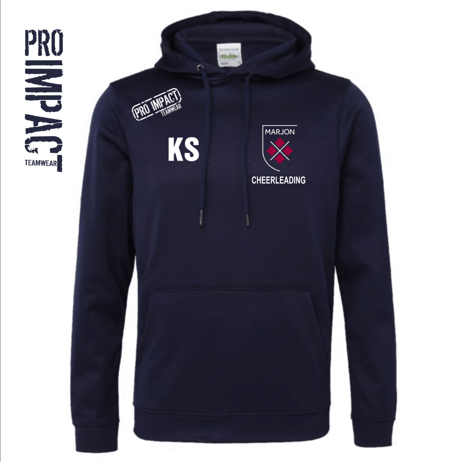 Marjon Cheerleading Tech Hoodie Navy