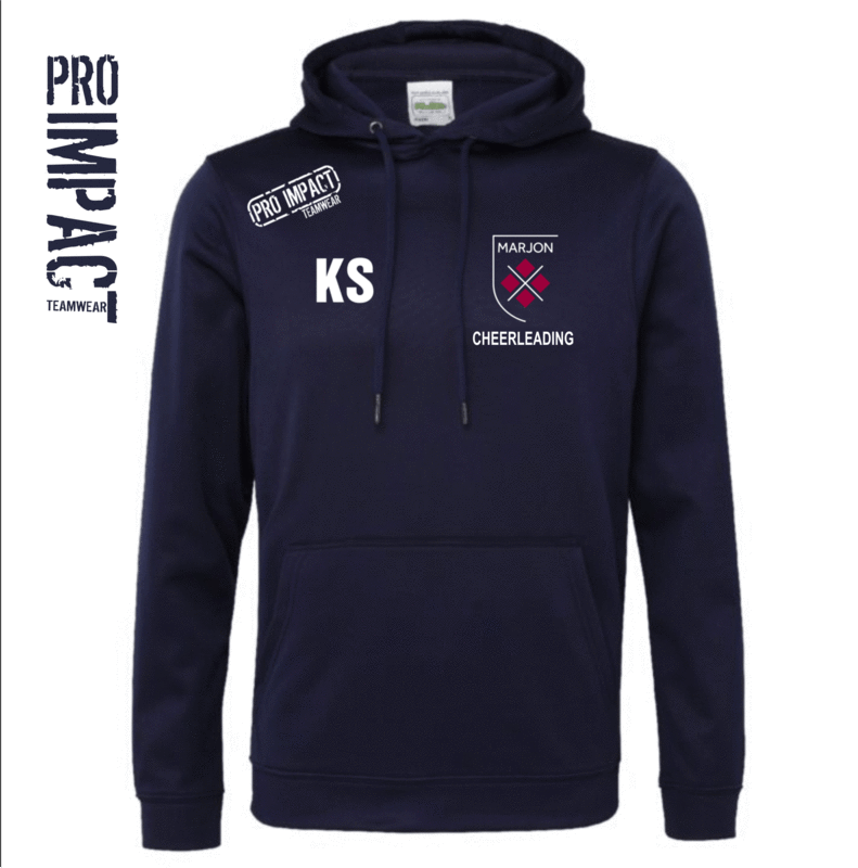 Marjon Cheerleading Tech Hoodie Navy
