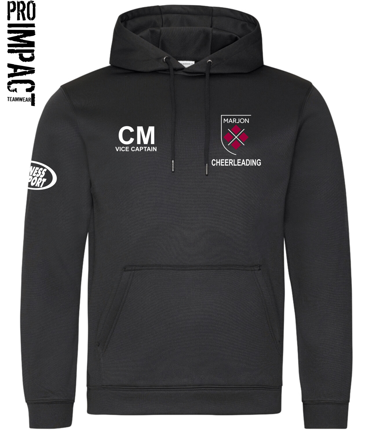 Marjon Cheerleading Tech Hoodie Black