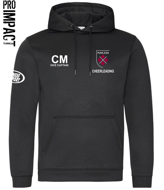 Marjon Cheerleading Tech Hoodie Black