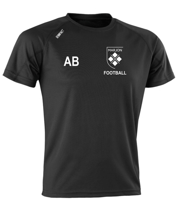 Marjon Football Tech T-Shirt Black